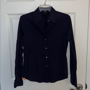 Theory Dark Purple Long Sleeve Shirt